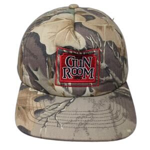Broner The Gun Room Inc Camo Snapback 5 Panel Cap Brown Green OSFM Hat